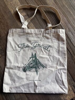 The Great Canvas Tote with Horse Print RARE